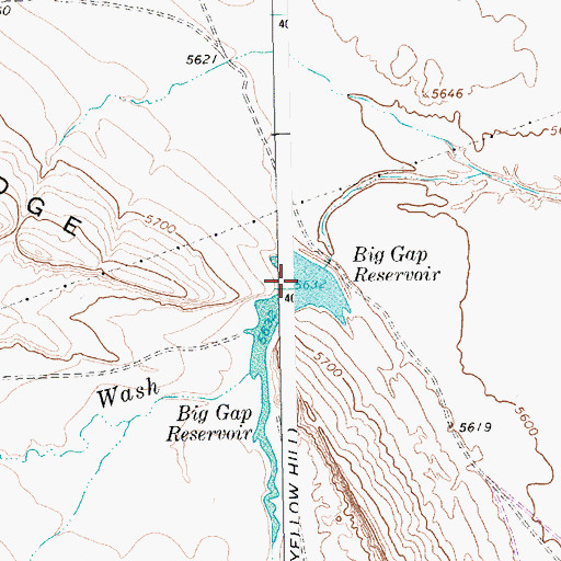 Topographic Map of Big Gap Reservoir, NM