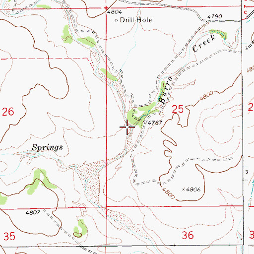 Topographic Map of Burro Creek, NM