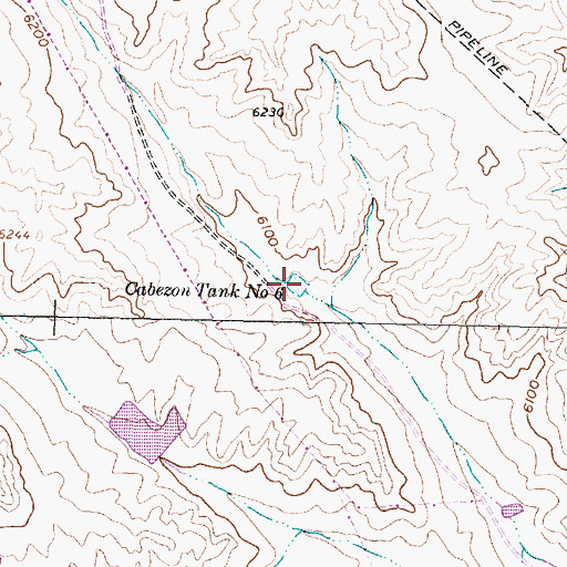 Topographic Map of Cabezon Tank Number 6, NM