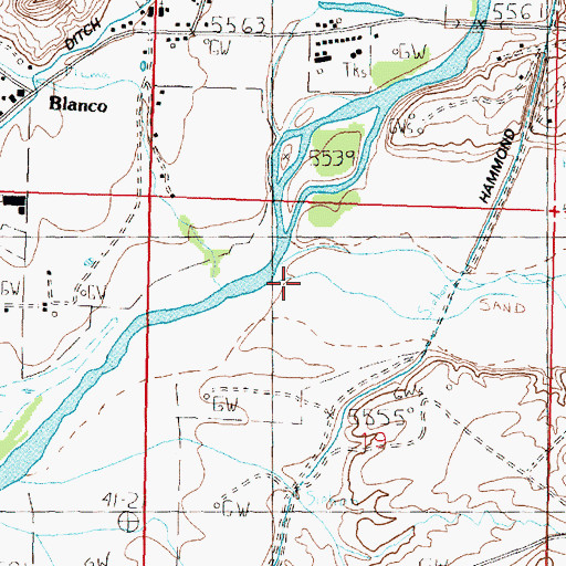 Topographic Map of Caon Largo, NM