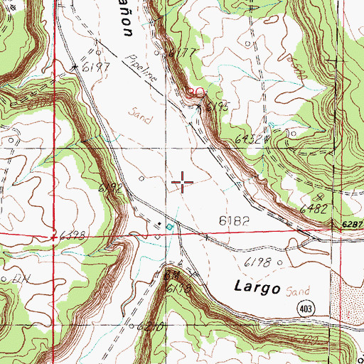 Topographic Map of Cibolo Canyon, NM
