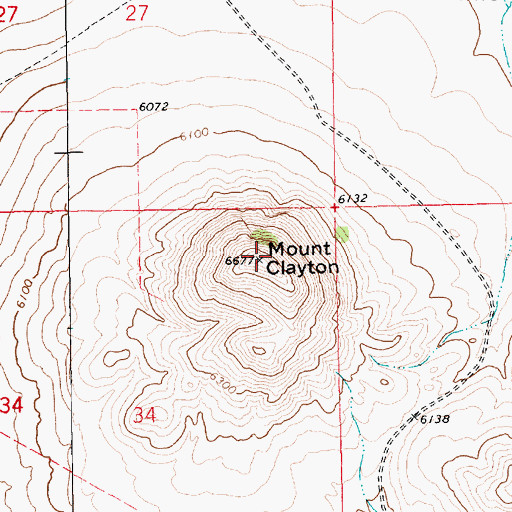 Topographic Map of Mount Clayton, NM
