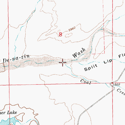 Topographic Map of Coal Creek, NM