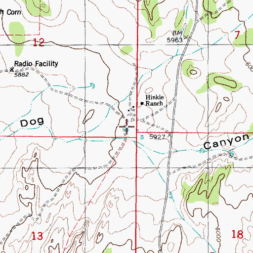 Topographic Map of Hinkle Ranch, NM