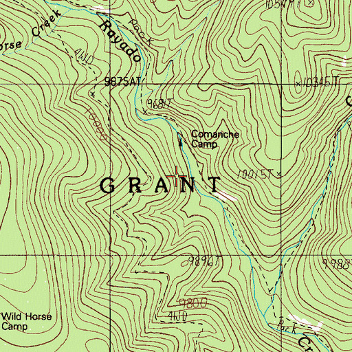 Topographic Map of Comanche Camp, NM