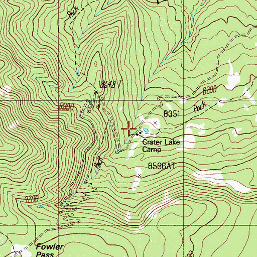 Topographic Map of Crater Lake Camp, NM