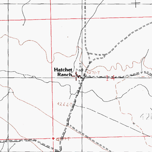 Topographic Map of Hatchet Ranch, NM