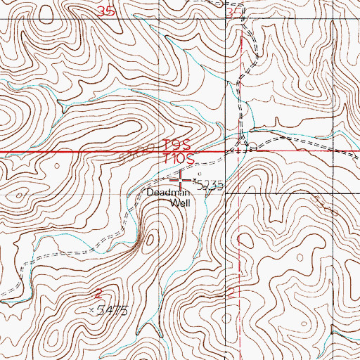 Topographic Map of Deadman Well, NM