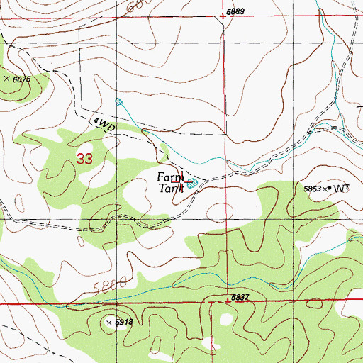Topographic Map of Farm Tank, NM