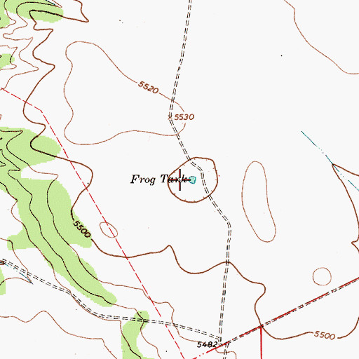 Topographic Map of Frog Tank, NM