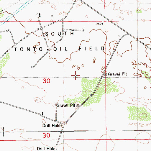 Topographic Map of South Tonto Oil Field, NM
