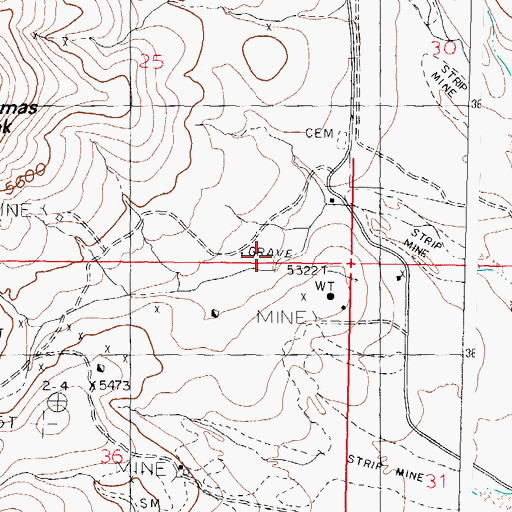 Topographic Map of Grayback Arroyo, NM