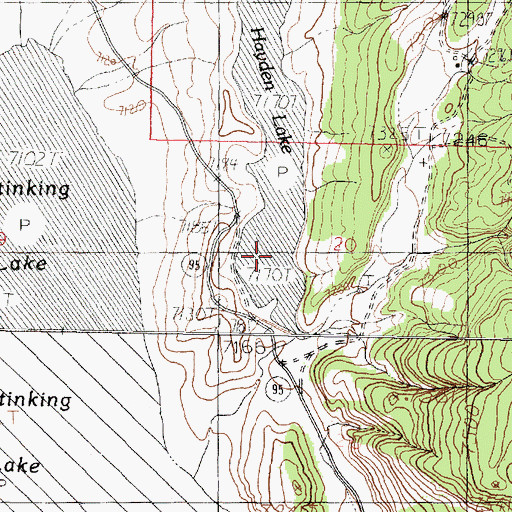 Topographic Map of Hayden Lake, NM
