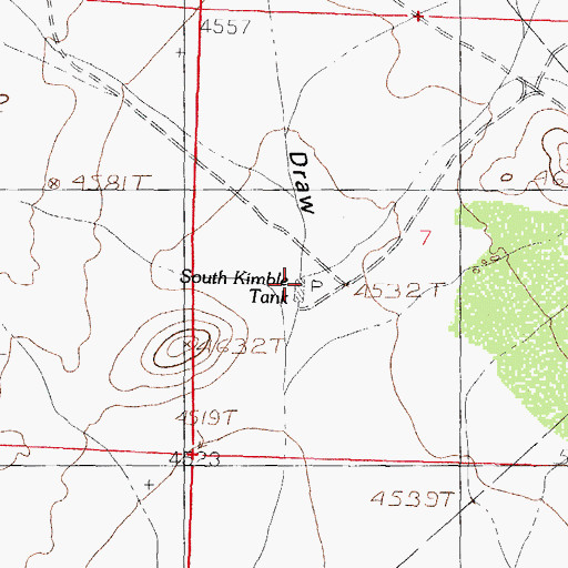 Topographic Map of South Kimble Tank, NM