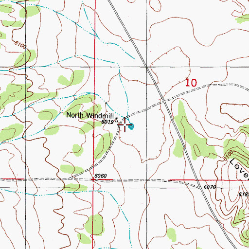 Topographic Map of Lake Tank, NM