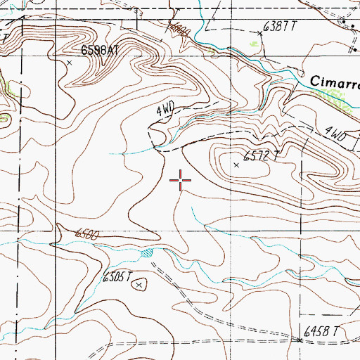 Topographic Map of Lewis Lake, NM