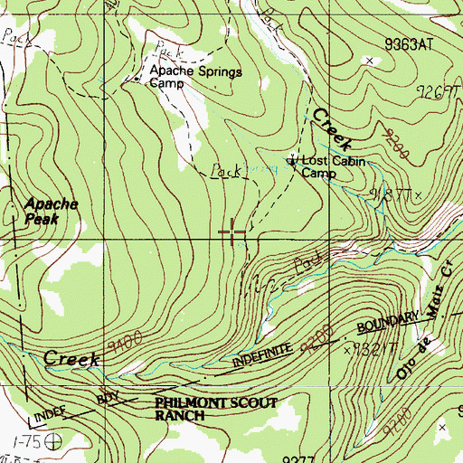 Topographic Map of Lost Cabin Camp, NM