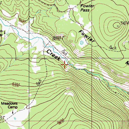 Topographic Map of Lower Bonito Camp, NM