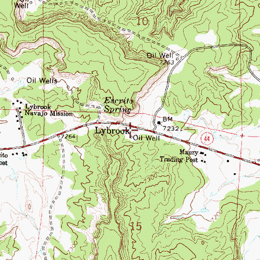 Topographic Map of Lybrook, NM