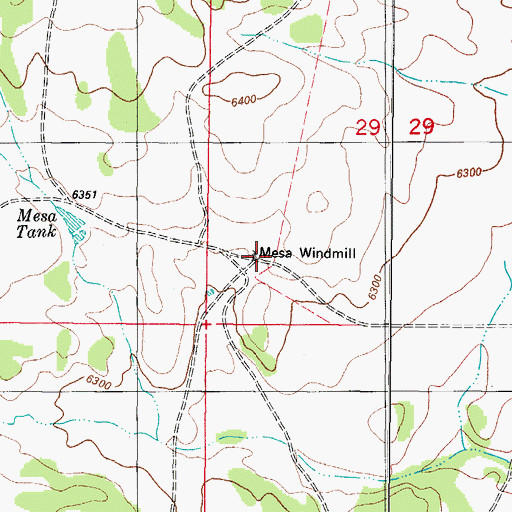 Topographic Map of Mesa Windmill, NM