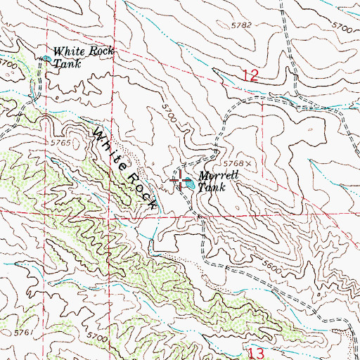 Topographic Map of Morrell Tank, NM