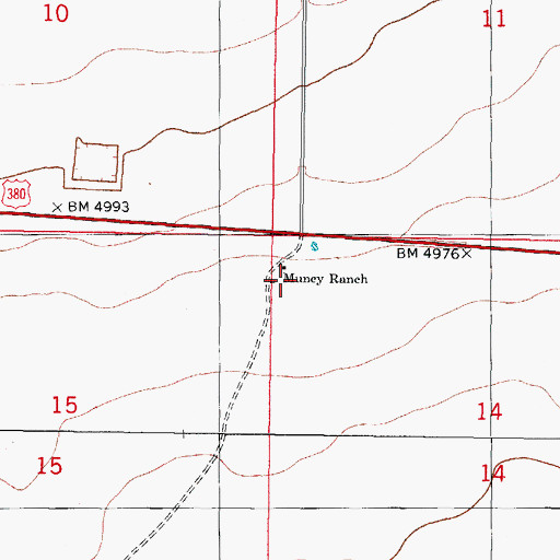 Topographic Map of Muncy Ranch, NM