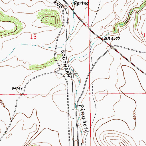 Topographic Map of Pinabete Canyon, NM