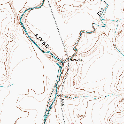Topographic Map of Rio del Plano, NM
