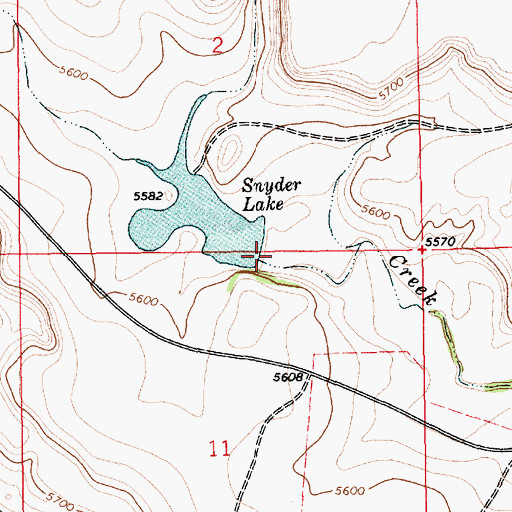 Topographic Map of Snyder Lake, NM
