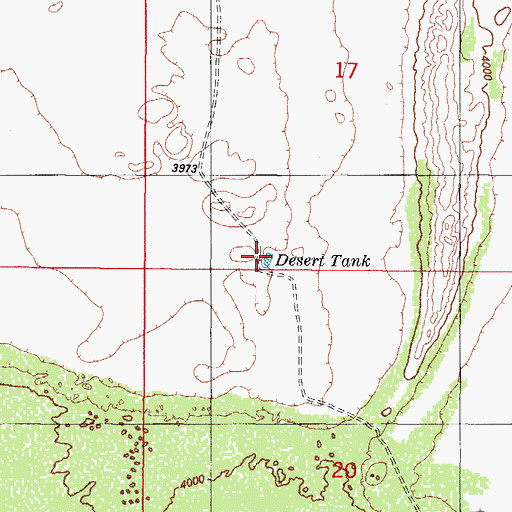Topographic Map of Desert Tank, NM