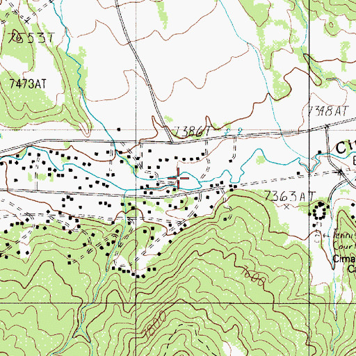 Topographic Map of Ute Creek, NM