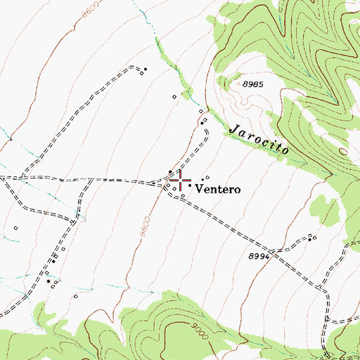 Topographic Map of Ventero, NM