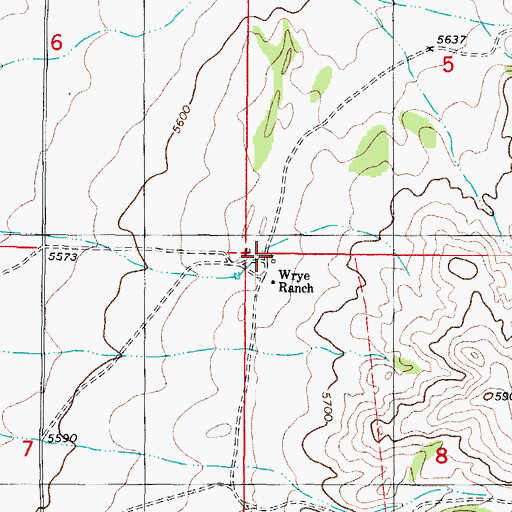 Topographic Map of Wyre Ranch, NM