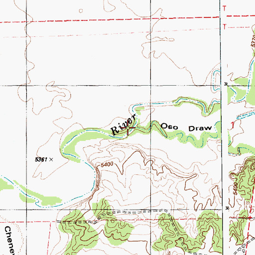 Topographic Map of Oso Draw, AZ