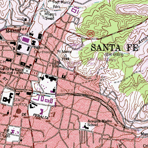 Topographic Map of Christian Life Fellowship, NM