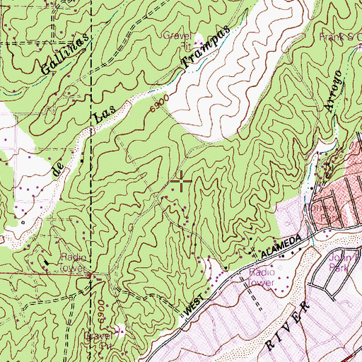 Topographic Map of Spanish Assembly of God Church, NM