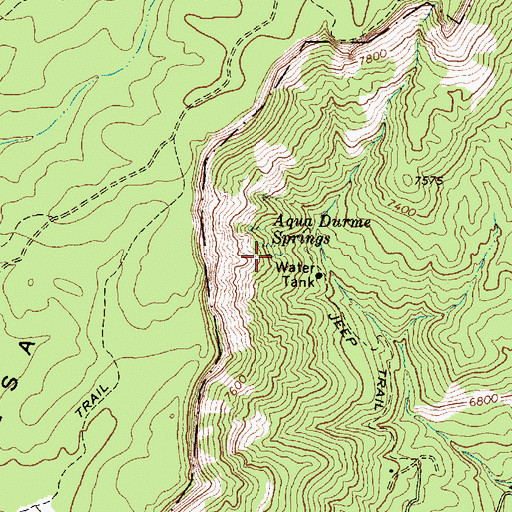 Topographic Map of Agua Durme Spring, NM