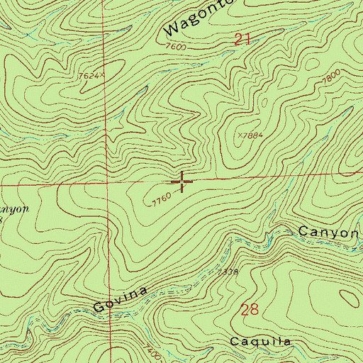 Topographic Map of Foster Spring, NM