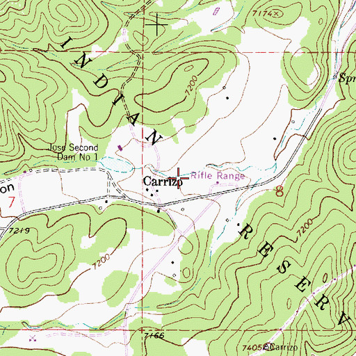 Topographic Map of Grown of Life Community Church, NM