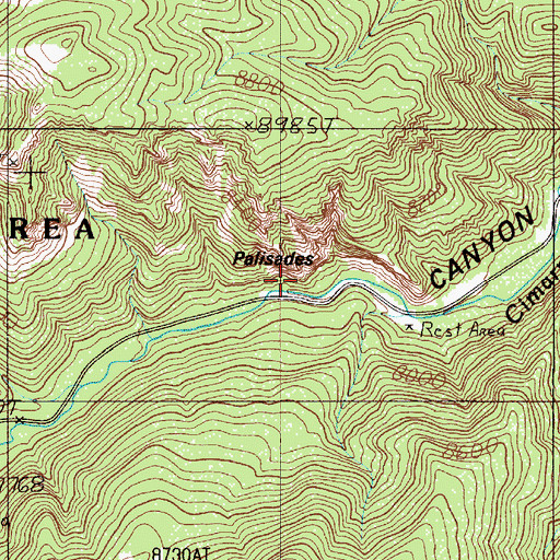 Topographic Map of Palisades, NM
