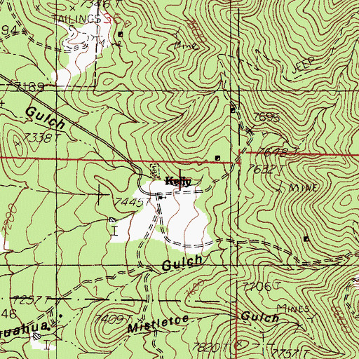 Topographic Map of Contact Shaft, NM