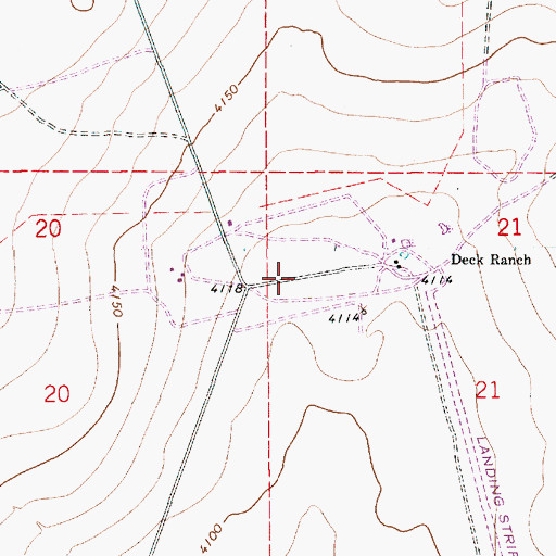 Topographic Map of Lovelady Springs, NM