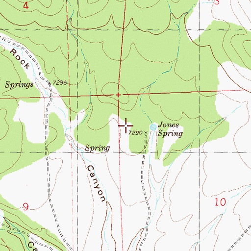 Topographic Map of Jones Spring, NM