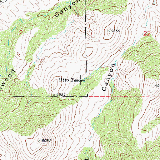 Topographic Map of Otto Tank, AZ