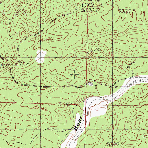 Topographic Map of Baca Spring, NM