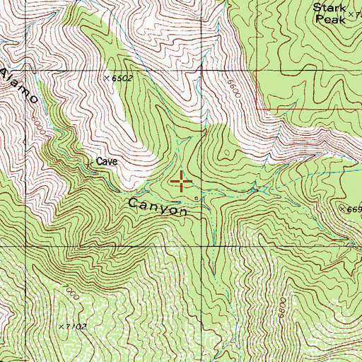 Topographic Map of Alamo Canyon Springs, NM