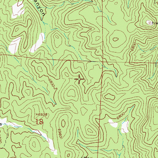 Topographic Map of Ojo Caliente, NM