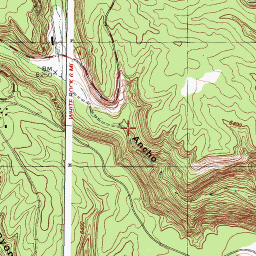 Topographic Map of Doe Springs, NM