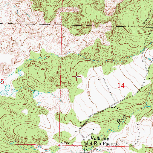 Topographic Map of D Martinez Spring, NM