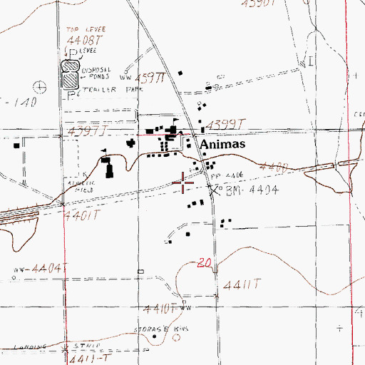 Topographic Map of Saint Joseph Catholic Church, NM